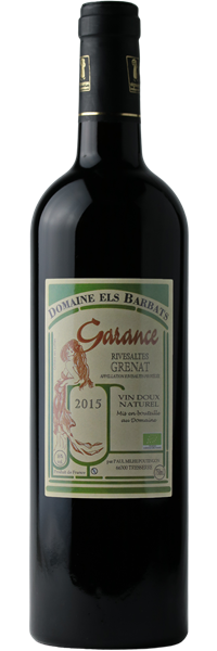 Rivesaltes Grenat Garance Vin Doux Naturel 2015